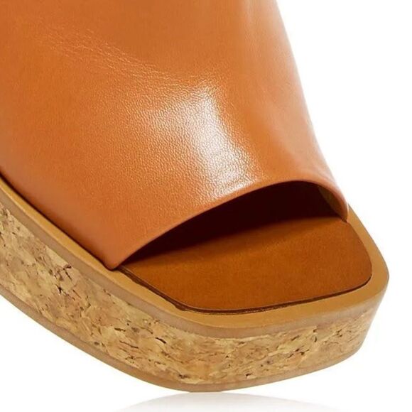 Robert Clergerie Emilia wedges platforms shoes brown slides 40 10 NEW $545 - Picture 5 of 14
